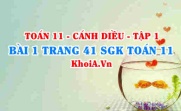 Bài 1 trang 41 SGK Toán 11 tập 1 Cánh Diều